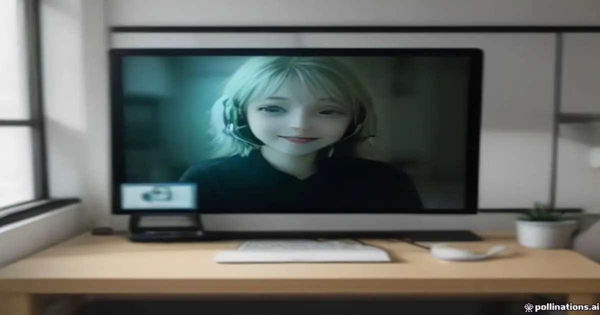 Bright cozy room with laptop video call for live video chat